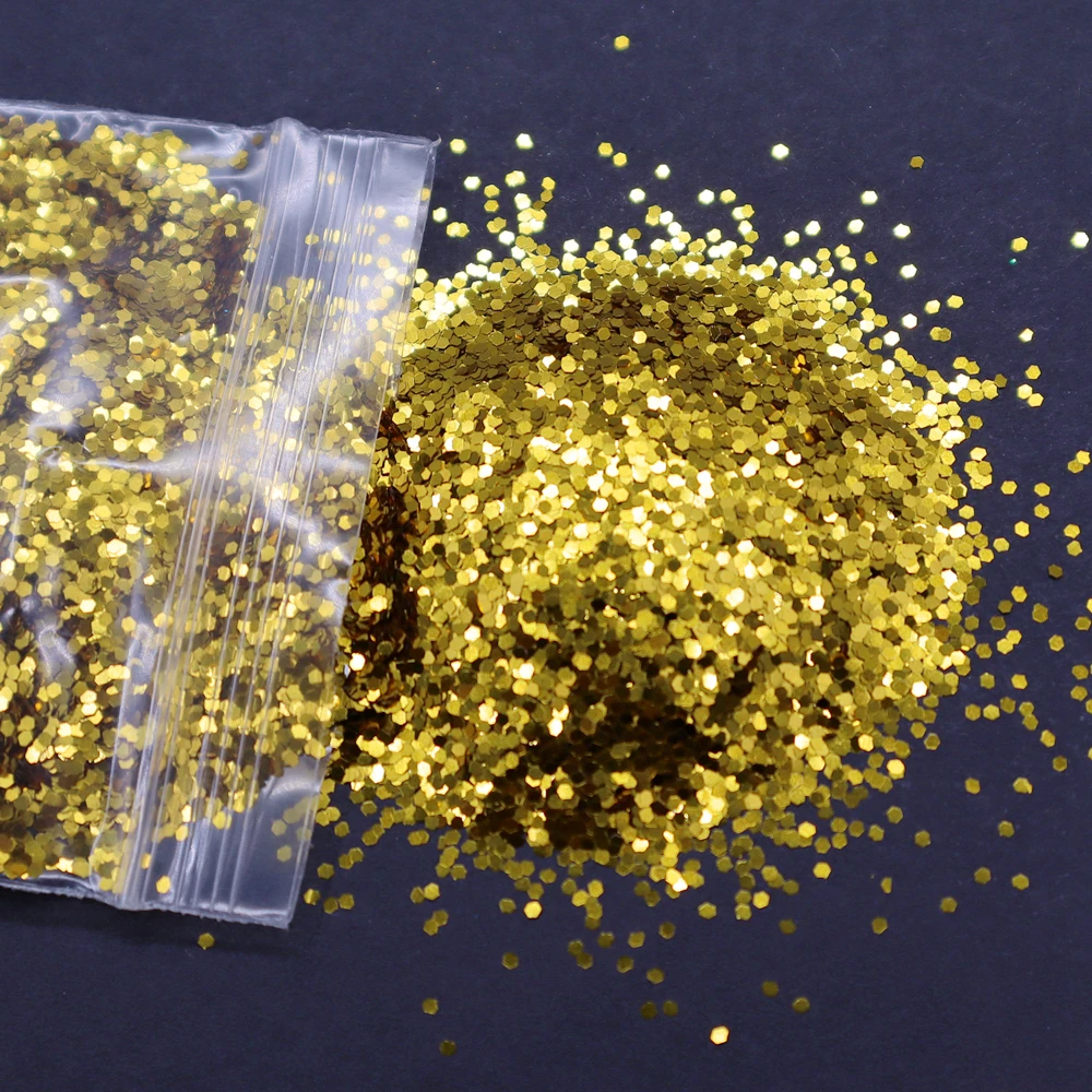 Luxurious Champagne Silver & Gold Fine Nail Glitter Powder