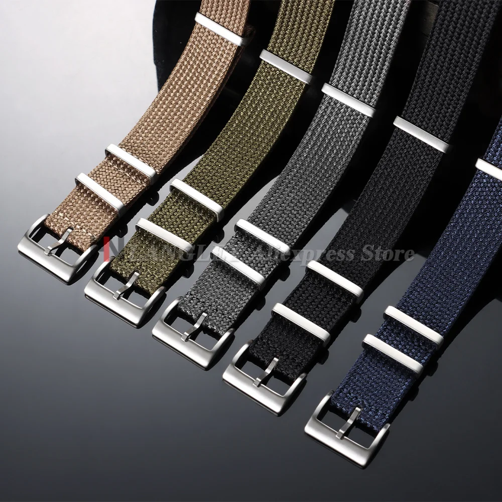 Premium Woven Nylon Military-Style Watch Strap - High Quality Fabric Watchband