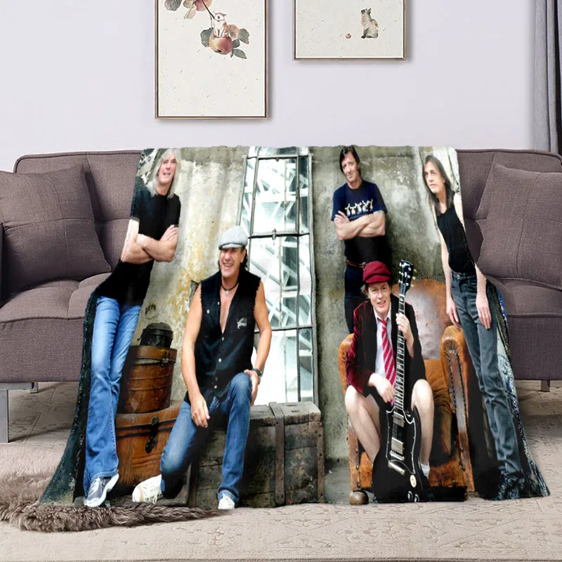 Music Elements Flannel Australian Band AC/DC Blanket Home Sofa Thin Sheet Soft Leisure Office Tourism Throwing Warm Blanket