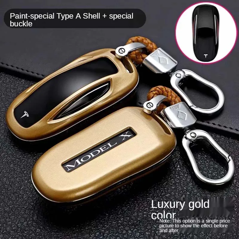 Custodia per chiave Auto in fibra di carbonio Shell per Tesla Model X Y Holder telecomando Fob portachiavi ABS accessori Auto protettivi - Sb258f932ff67457cad46936ed207692ei