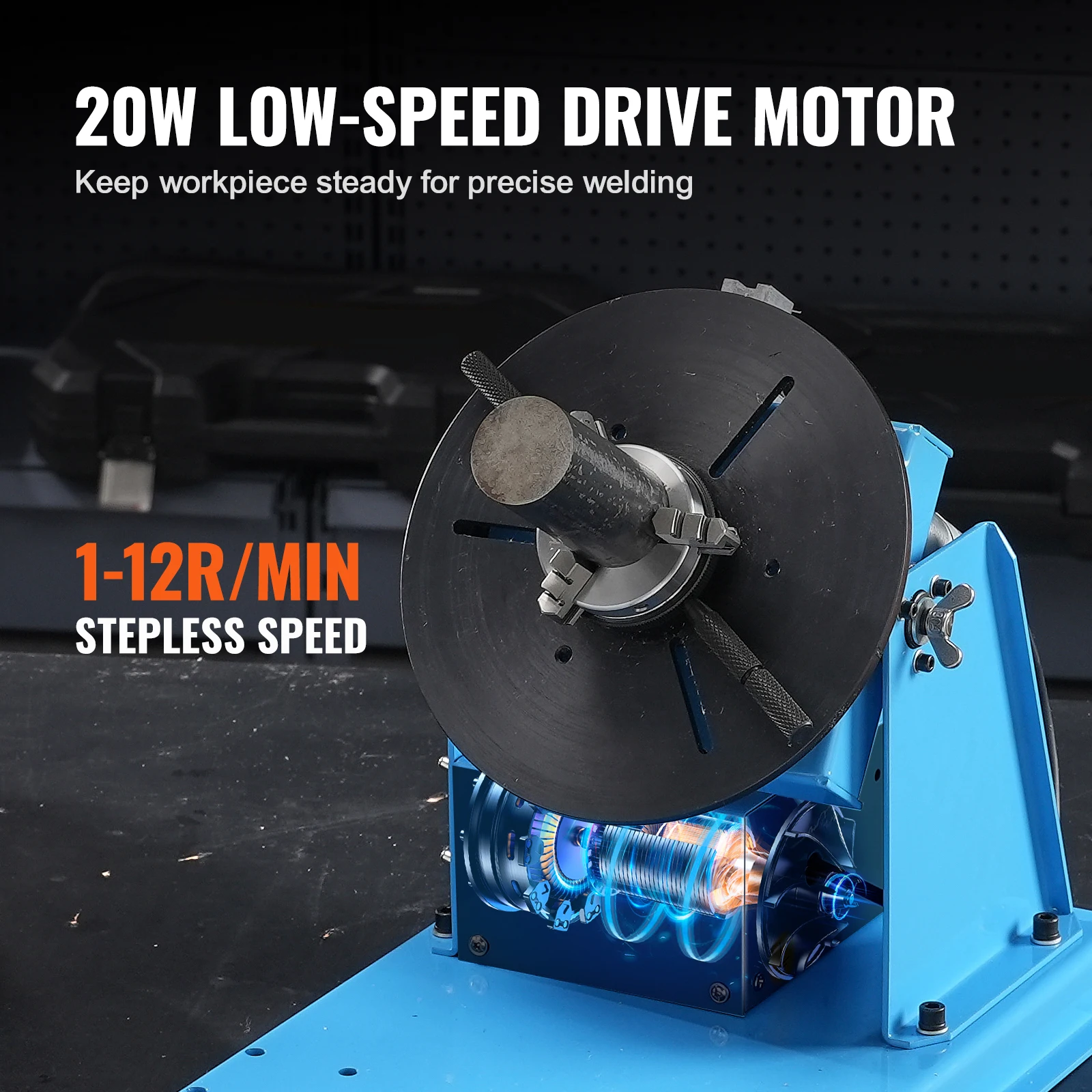 Welding positioner turntable welding tool SucceBuy Rotary Welding Positioner 10KG Turntable Table Portable Welder Positioning Machine Cutting Grinding Assembly Testing