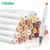 Ohuhu Honolulu 24 Skin Colors Marker Pen Set Alcohol Art Markers Refillable Dual Tips Sketching Drawing School Art Supplies 1