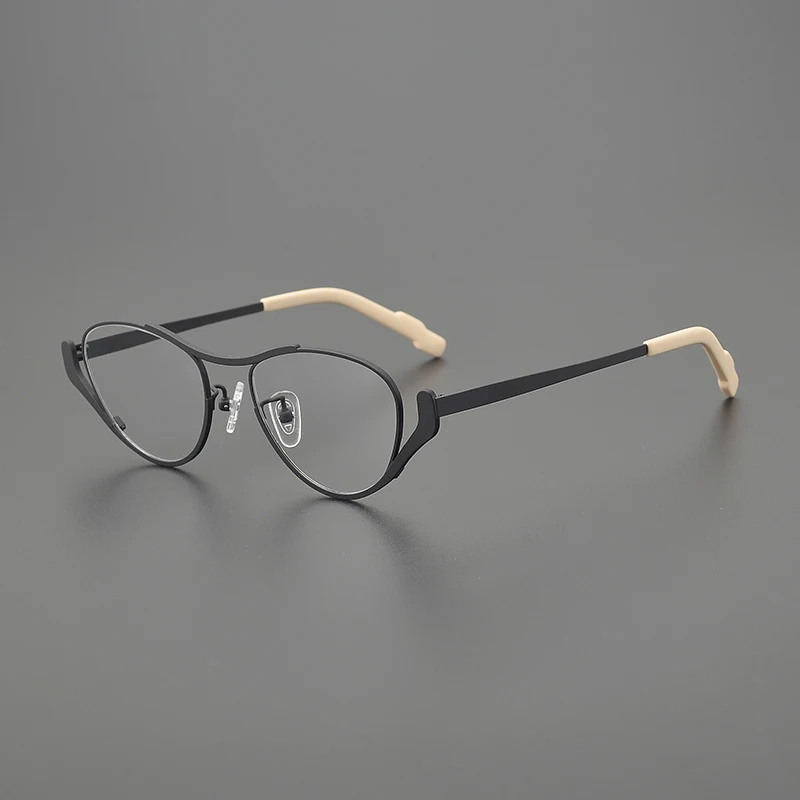 Nobler Women's Full Rim Oval Cat Eye Titanium Eyeglasses 14