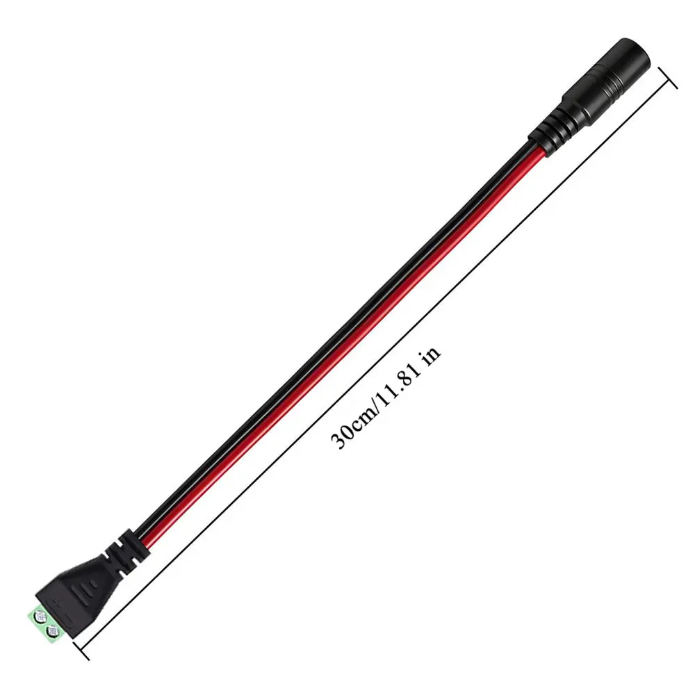 DC 5.5mmx2.1mm 나사식 터미널 블록 어댑터 전원 연장 케이블 DC-2핀 무납땜 커넥터 교체 수리용 공급 코드