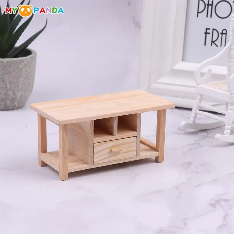 

1 шт. кукольный домик Миниатюрный деревянный чайный столик ТВ модель шкафа DIY мебель модель Кукольный дом Декор для гостиной аксессуары игрушки