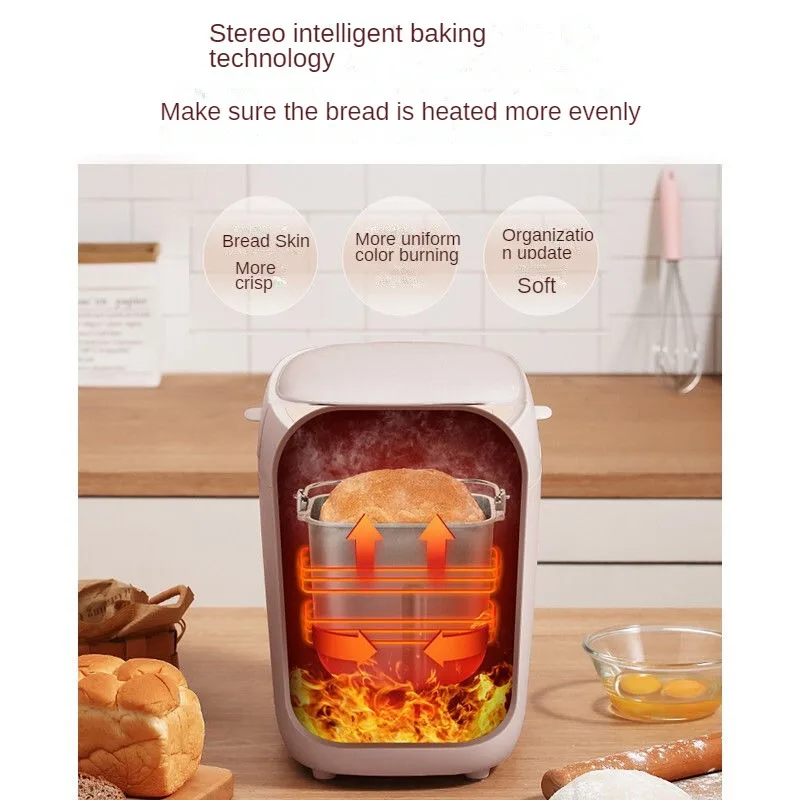 Bread Machine Fermentation 3 Baking Colors Dual Temperature 13 Hours Reservation Multifunctional Kneading Machine for Home Use 4