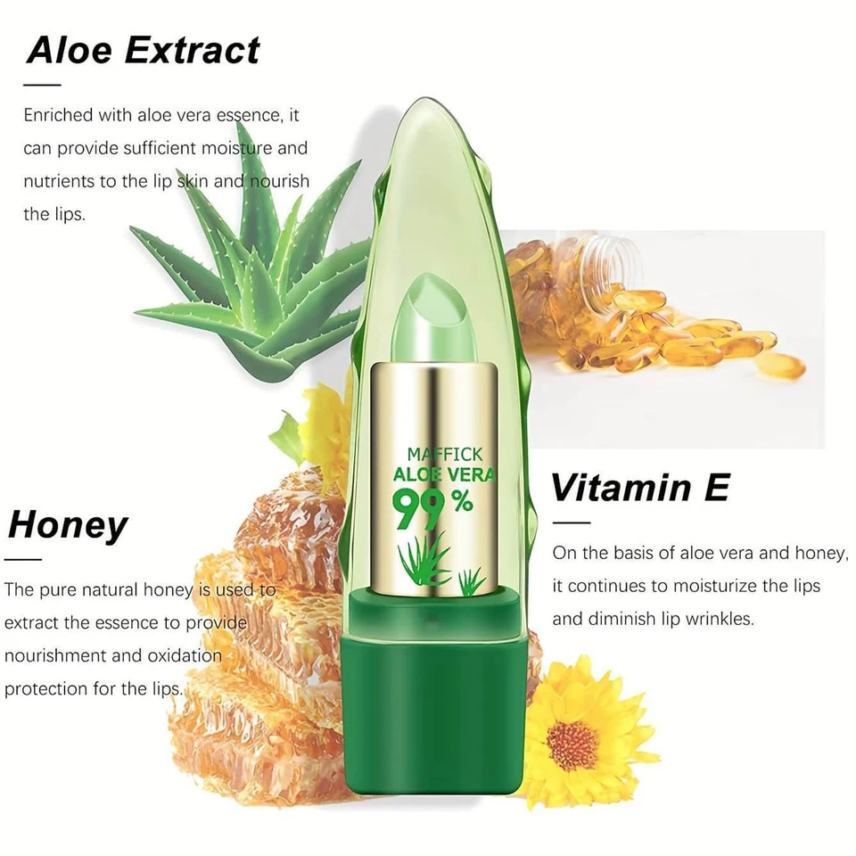 Pack De 5 Rouges à Lèvres Magic Temperature à L'aloe Vera - Changement De Couleur - Neuf