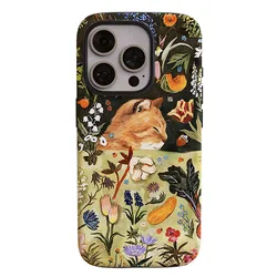 Floral Cat Pattern Dual - Layer Protective Phone Case - OPPO Find X3 Pro (JSS013)
