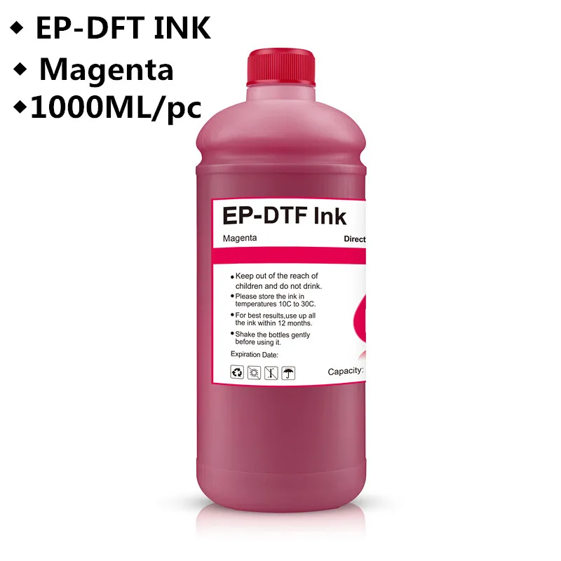 DTF INK Textile ink DTF printing 1000ML direct to transfer film ink For Dirent printer film heat transfer PET Film hot melt powder transfer film