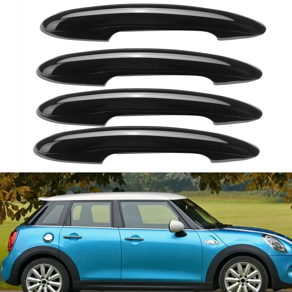 UK NEW GLOSS BLACK Door Handle Cover Trims for MINI Cooper S F55 F60 Countryman