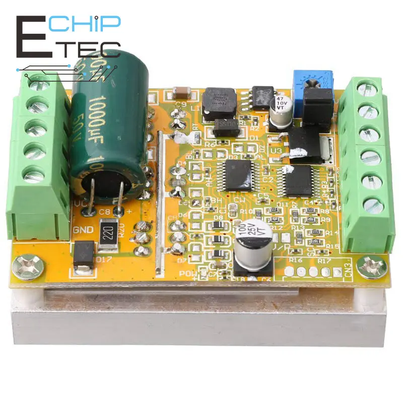 

Free shipping 1PCS 380W 3 Phases Brushless Motor Controller Board(No/Without Hall Sensor) BLDC PWM PLC Driver Board DC 6.5-50V