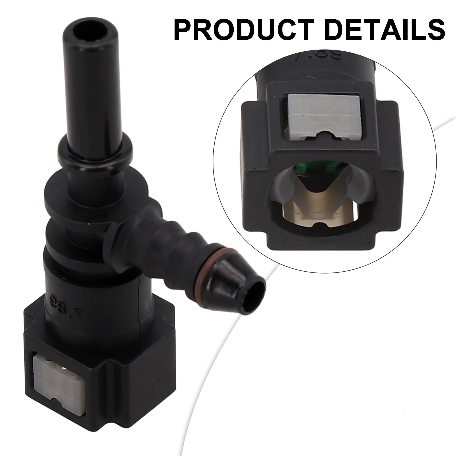 

Car Fuel Quick Connector Plastic Injector For Plastic Pipe Type T ID6 7.89 1pc Black Auto Acesssories