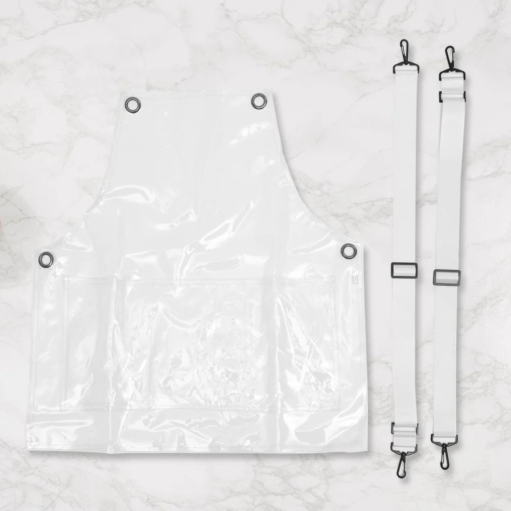 1pc Transparent TPU Apron Barber Apron Salon Hair Styling Wraps Hair