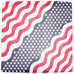 Men's Pocket Square Headscarf American Flag Bandanas US Hair for Outdoor Cloth Headbands Man
