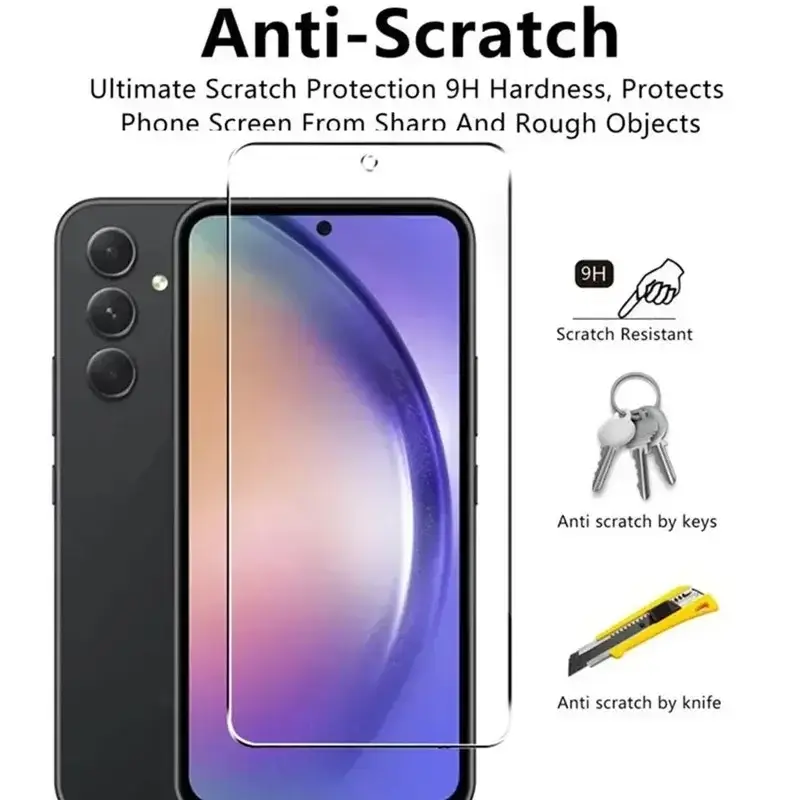 5Pcs Screen Protector for Samsung Galaxy A55 A54 A13 A53 A52 A12 A22 A33 A32 A51 A52S A35 A72 A71 A14 S10E S20FE Tempered Glass - Image 3
