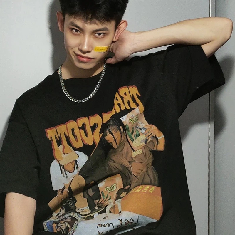 

Hip Hop Streetwear Harajuku T Shirt for Men Fashion Print Tshirt 2022 Chic Summer Tee Mens Short Sleeve Cotton Oversized T-Shirt