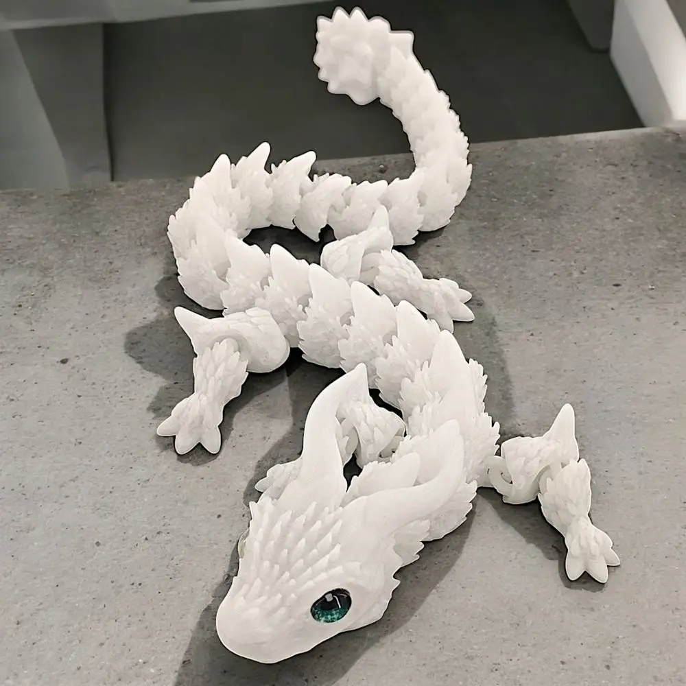 Simulated Eye 3D Printed Dragon Chinese Dragon Laser 3D Printed Diceratops Dragon Flexible Poseable Joints