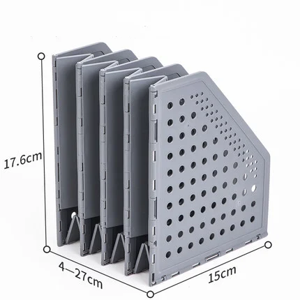 Deli-Marco de archivos multicapa plegable, caja de almacenamiento de archivos de datos, estante para estudiantes, artefacto de oficina, papelería, 79004