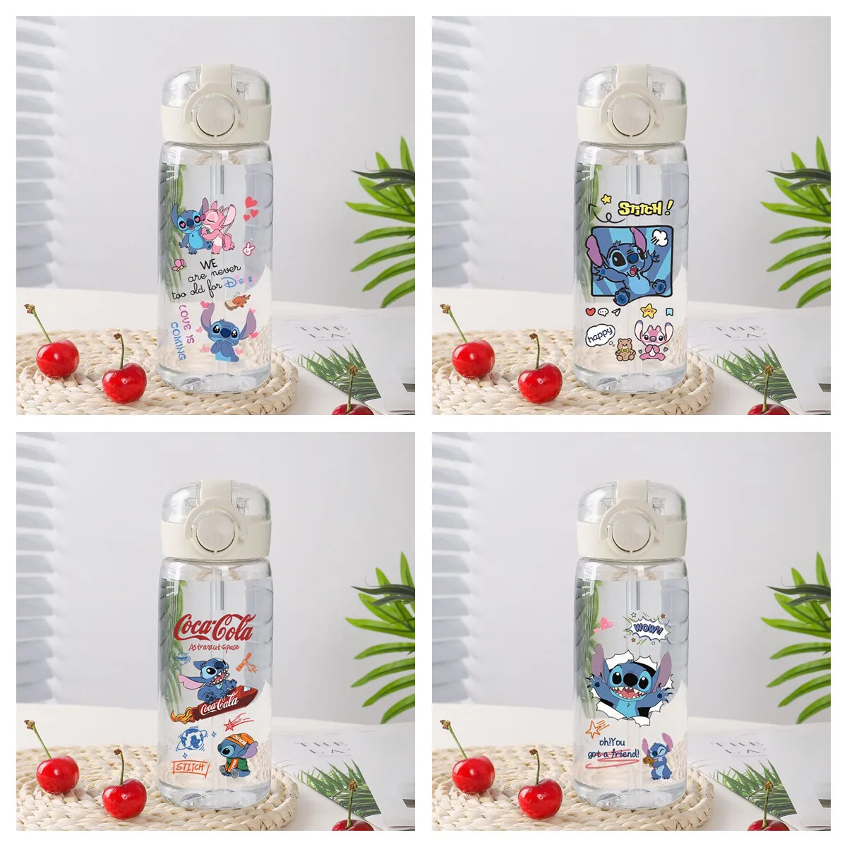 400ml Disney Stitch Sports Water Bottle With Straw Anime Portable Water  Bottles Fitness Bike Cup Summer Kids Outdoor Cold Water - Animation  Derivatives/peripheral Products - AliExpress
