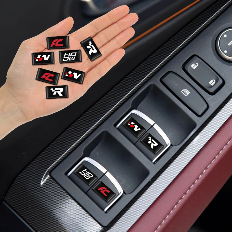 10Pc 3D Epoxy Car Interior Sticker Decalcomanie Accessori Decorativi Per Volkswagen Golf 4 5 6 7 Bora Mk7 Beetle Touran Gti R Line