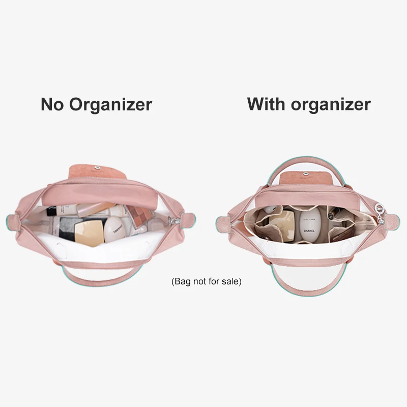 Satin Organizer Purse Insert Bag For Neverfull MM Handbag,Tote Makeup Bag  Storage Divider Organizers Travel Cosmetic Bags Shaper - AliExpress