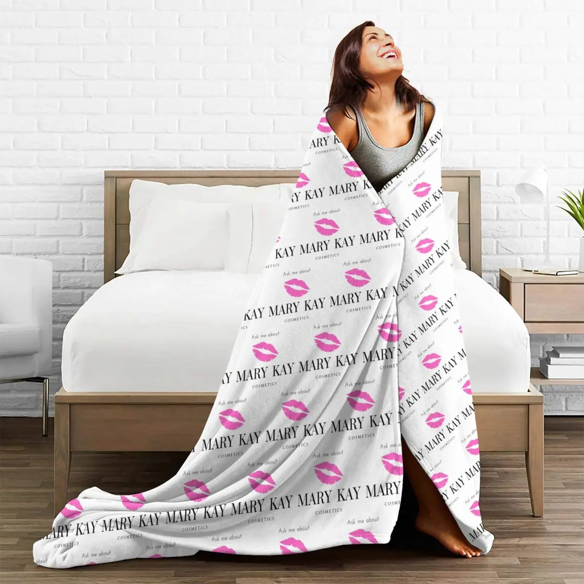 Ask Me About Mary Kay Blankets Flannel Lightweight Sofa Throw Blankets For Home Bedroom Travel Throws Bedspread Quilt 5