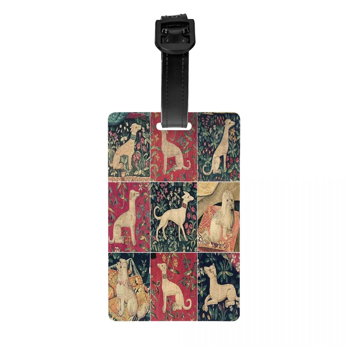 

Medieval Greyhound Luggage Tag for Suitcases Funny Whippet Sighthound Dog Baggage Tags Privacy Cover Name ID Card