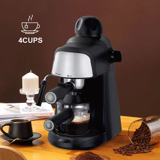 DMWD MINI Espresso Coffee Maker 5Bar Italian Pump Pressure Steam Milk  Frother Foam Bubble Machine Automatic