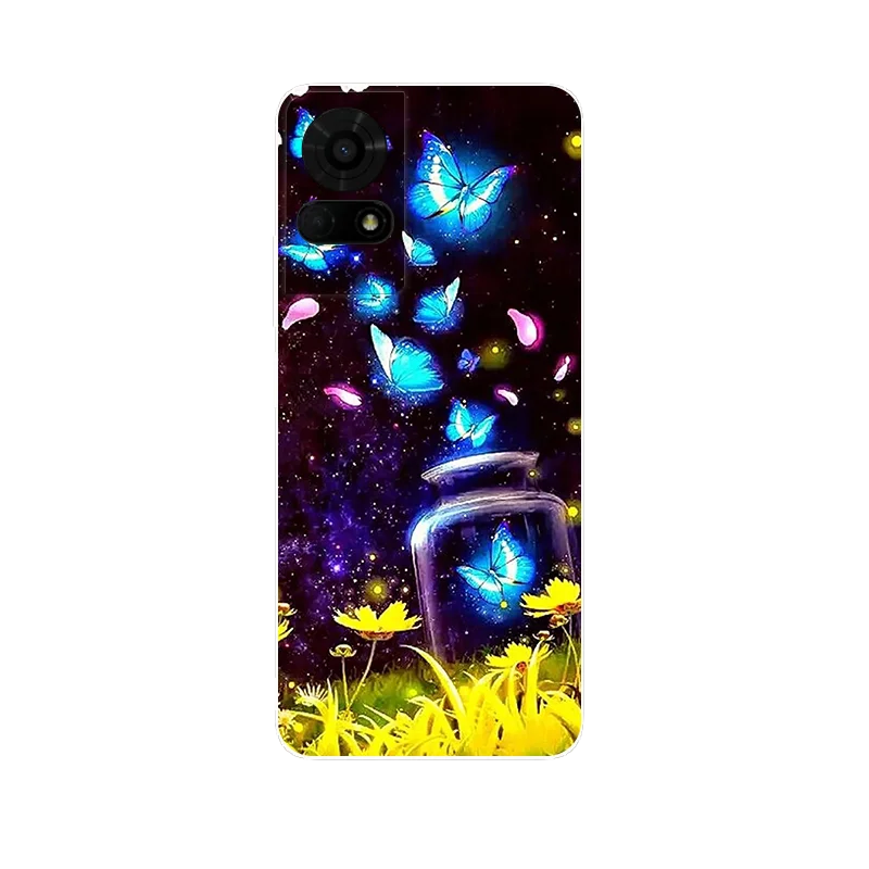 Cartoon Printed Soft TPU Silicone Back Cover - Bumper Case