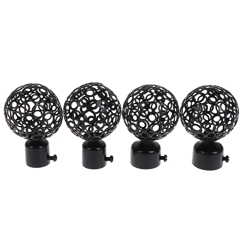 2Pcs 22mm 28mm Dia Drapery Curtain Rods Iron Ends Caps Finials Accessories