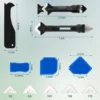 9PCS Caulk Nozzle Applicator Silicone Scraper Sealant Caulking Smooth Remover Tools Kit Floor Caulk Finisher Grout Accessoriess 5