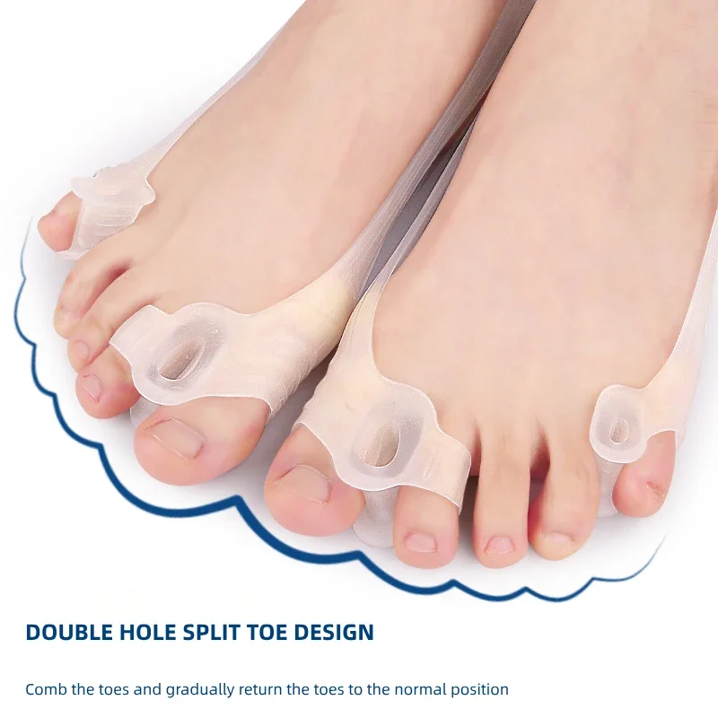 Toe Separators Toe Spreader Finger Toe Separator 1 Pair Thumb Eversion Tension Band Gel Training Exerciser Strap
