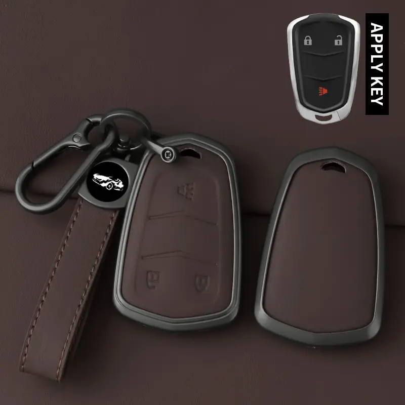 High Quality Leather Metal Car Key Case Cover Shell Fob for Cadillac 2015-2019 Escalade ATS CTS CT6 XTS XT5 SRX 3 4 5 6 Buttons - Image 15