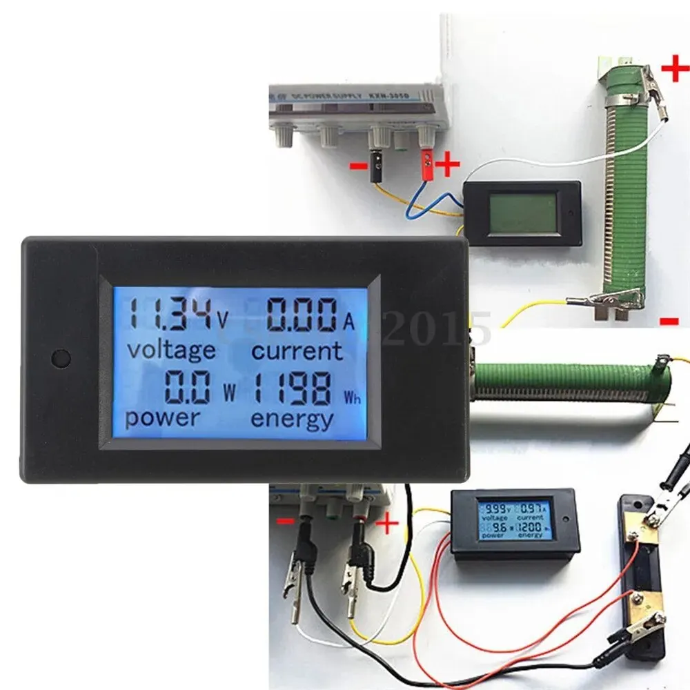 20a/100a Digitale Meter DC6.5-100V AC80-260V Voltmeter Ampèremeter Lcd 4-In-1 Dc Spanning Stroom Energie Detector