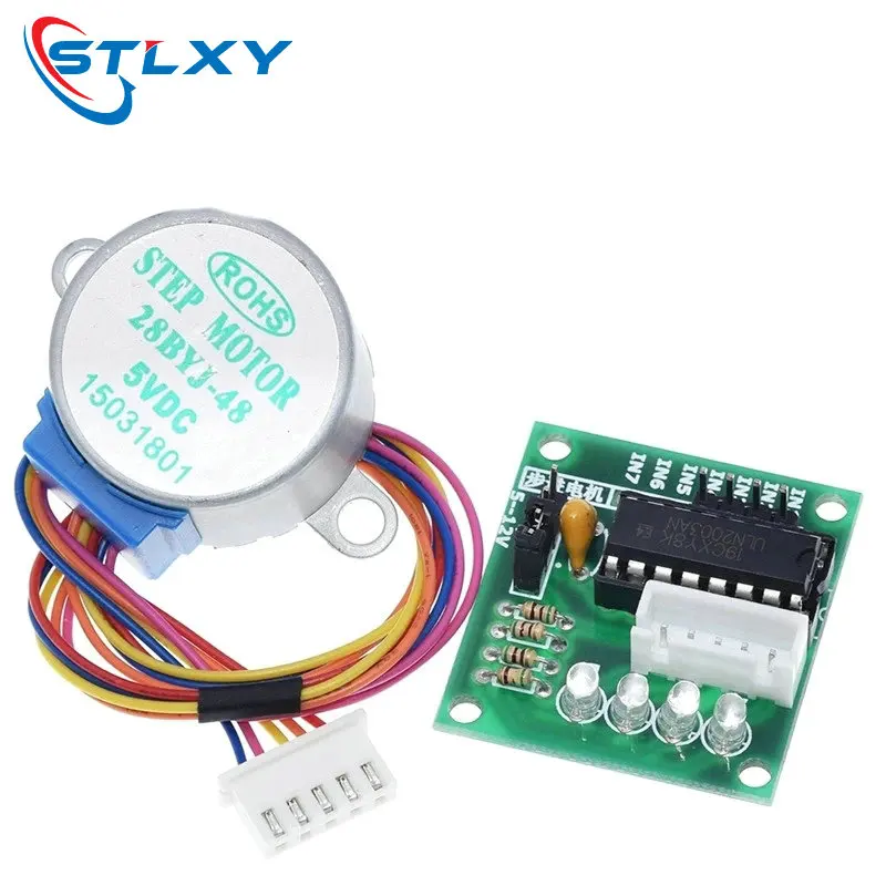 Stepper Motor 5V 12V 4-Phase 28BYJ-48 DC Gear Step Stepper Motor+ULN2003 Driver Board ULN2003 PIC MCU DIY