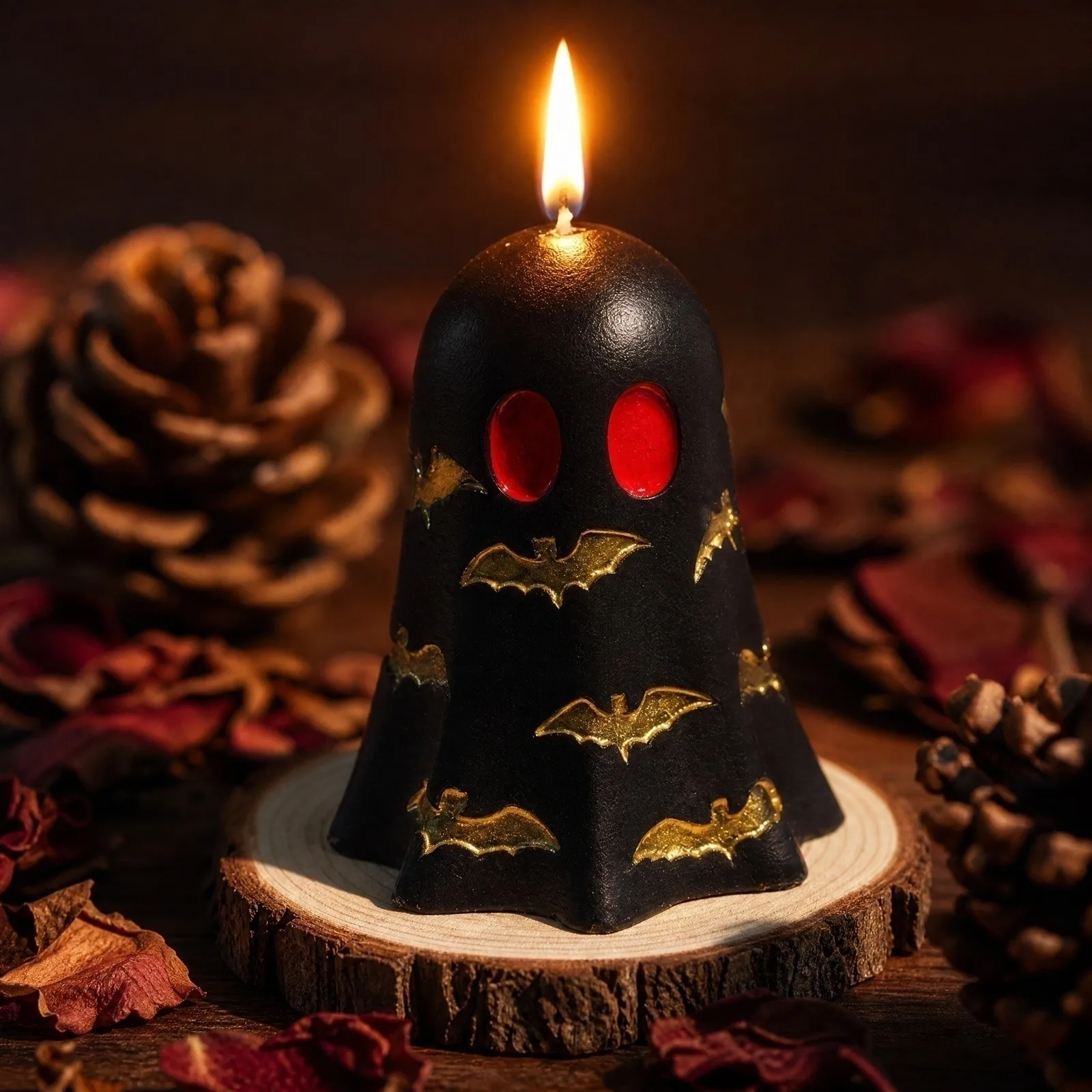 Ethereal Glow: Gothic Ghost Scented Soy Candle for Home and Halloween Decor