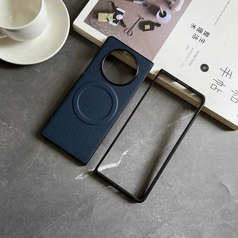 Enhanced Silicone Carbon Fiber Magnetic Protective Back Cover Shell