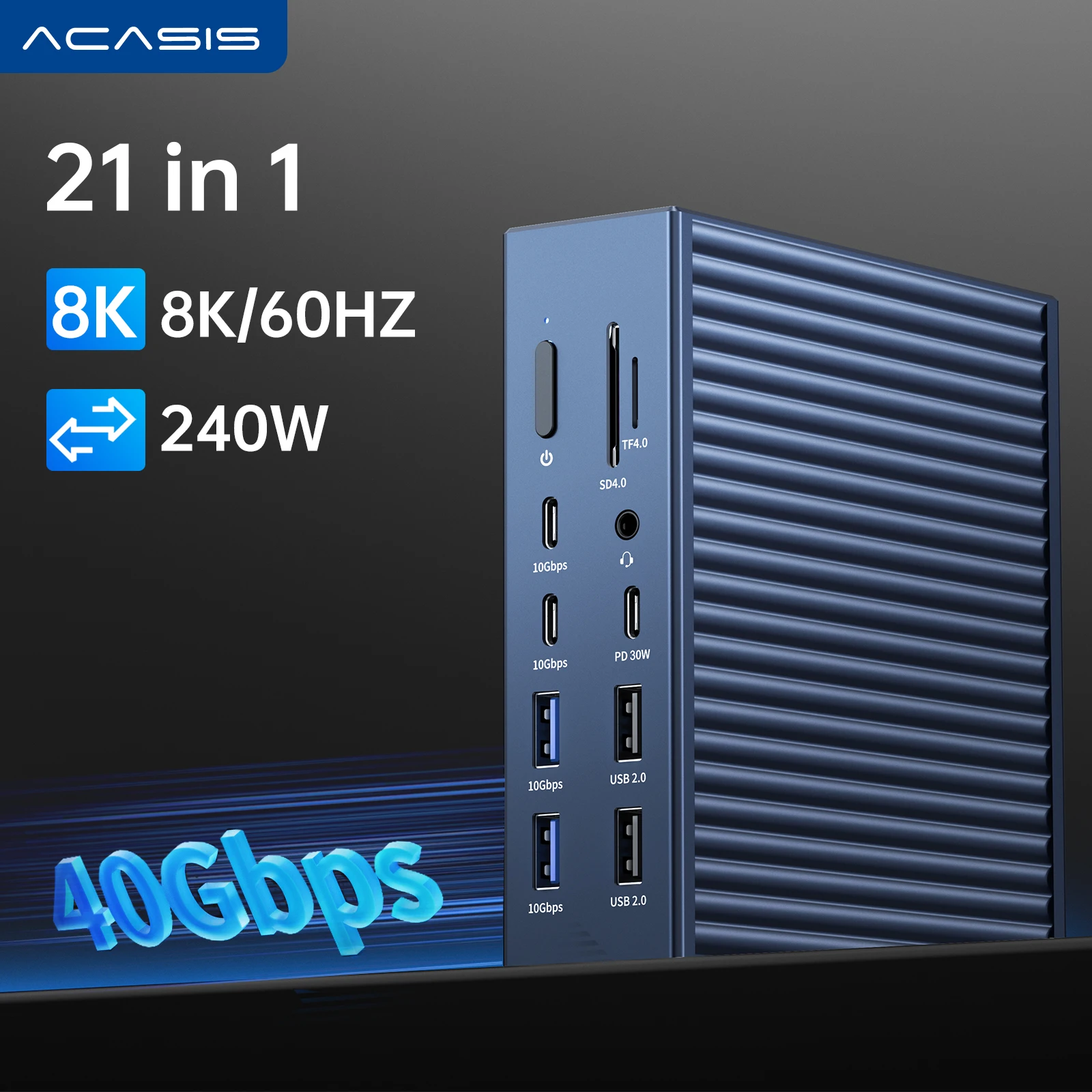 Acasis-40Gbps-Thunderbolt-Hub-21-in-1-Docking-Station-8K-60HZ-240W ...