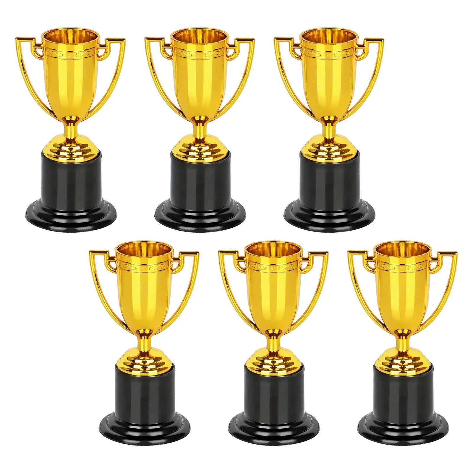 6 Pieces Trophies for Kids Award Trophy Cups Adults Fashion Funny Round Base Participation Trophy Cups for Award Ceremonies