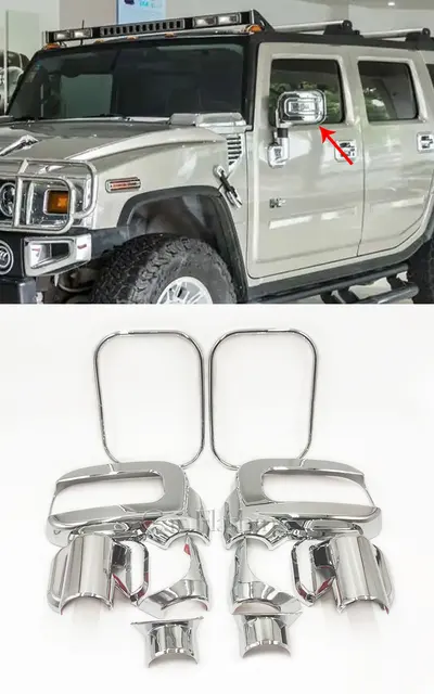 ハマーH2 suv sut 2006 2007 2008 2009サイドミラーカバークローム 