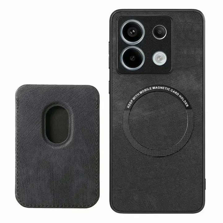 Deluxe 2-in-1 Detachable Leather Back Cover with Magnetic Charging Compatibility