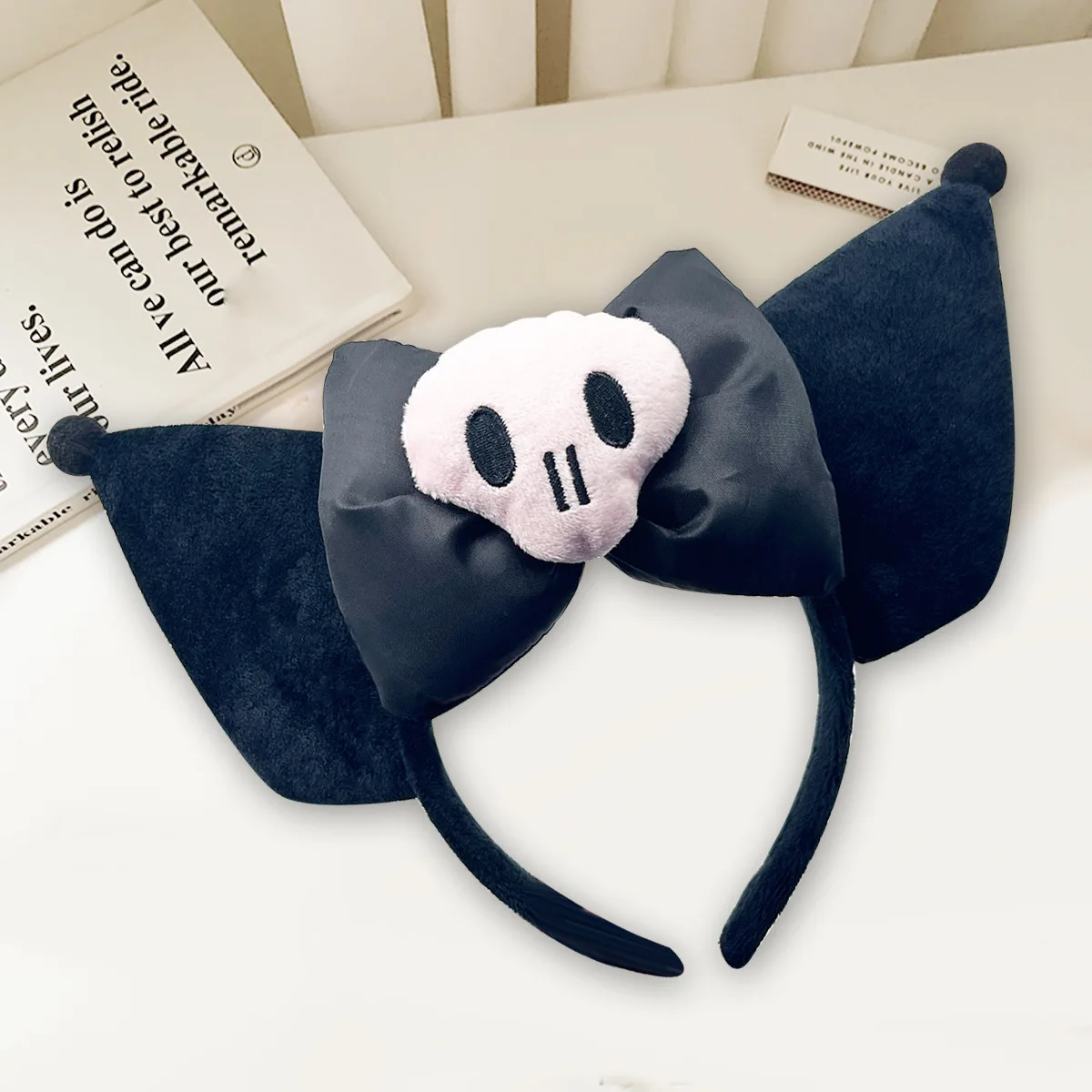 hair bands hair band hair accessories halloween headband cosplay headpiece cosplay accessories Anime Kuromi Melody Headband Cosplay Costume Skull Headwear Halloween Prop For Girl Fans