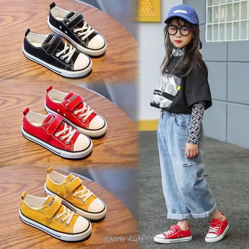 Spring Children Canvas Shoes Girl Sneaker Breathable Fashion Kids Shoes For Baby Boys Casual Toddler Student Birthday Gift