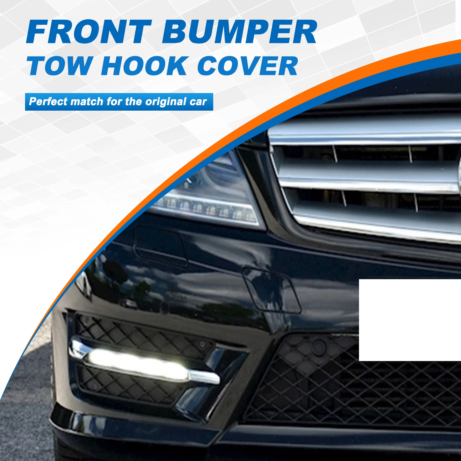 Front Bumper Tow Hook Cover Cap Eye For Mercedes-Benz C-Class AMG W204 2011 2012 2013 2014 Fit C250 C350 2048850526 A2048850526