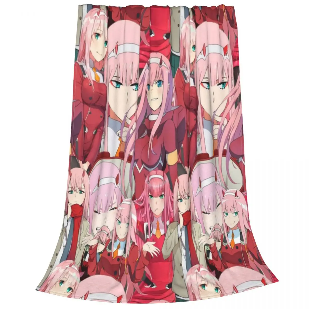 

Darling In The Franxx Blankets Flannel Spring/Autumn Manga Japan Multifunction Lightweight Throw Blanket for Bed Bedroom Quilt