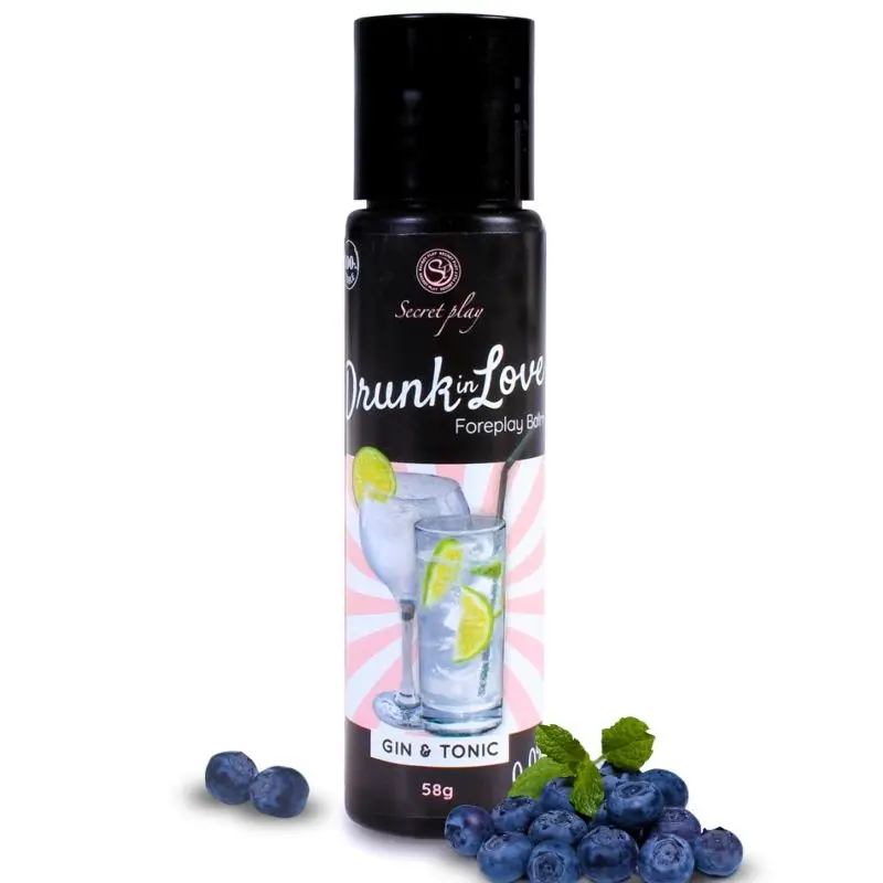 Lubrificanti Con Sapori Secret Play Drunk In Love Gin & Tonic A Base Di Acqua 100% Commestibili 0% Alcol Ideali Per Massaggi E Sesso Orale, Compatibil