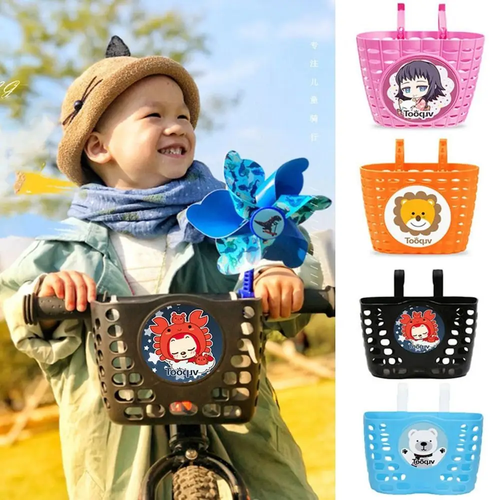 Children Kids Plastic Bicycle Storage Scooter Handlebar Student Front Basket Bike Front Carrier Bag Rear Cycling Accessories