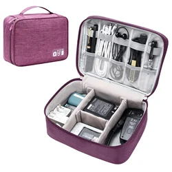 Compact Travel Organizer for Electronics and Accessories (Purple)