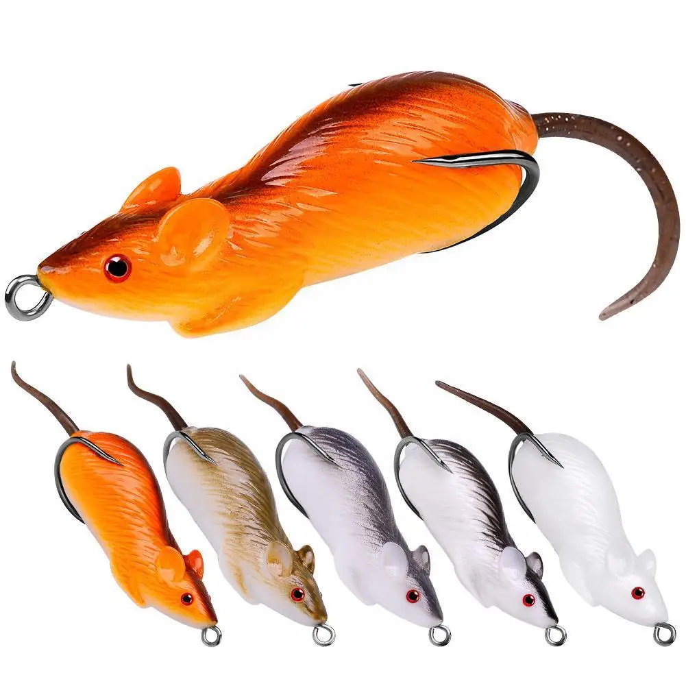 

1pc Propeller Mouse Fishing Lure Soft Mice Bait Rat Simulation Crank Bait 11.5g Soft Mouse Mouse Lure Lure Fishing 6cm Lure B5I8