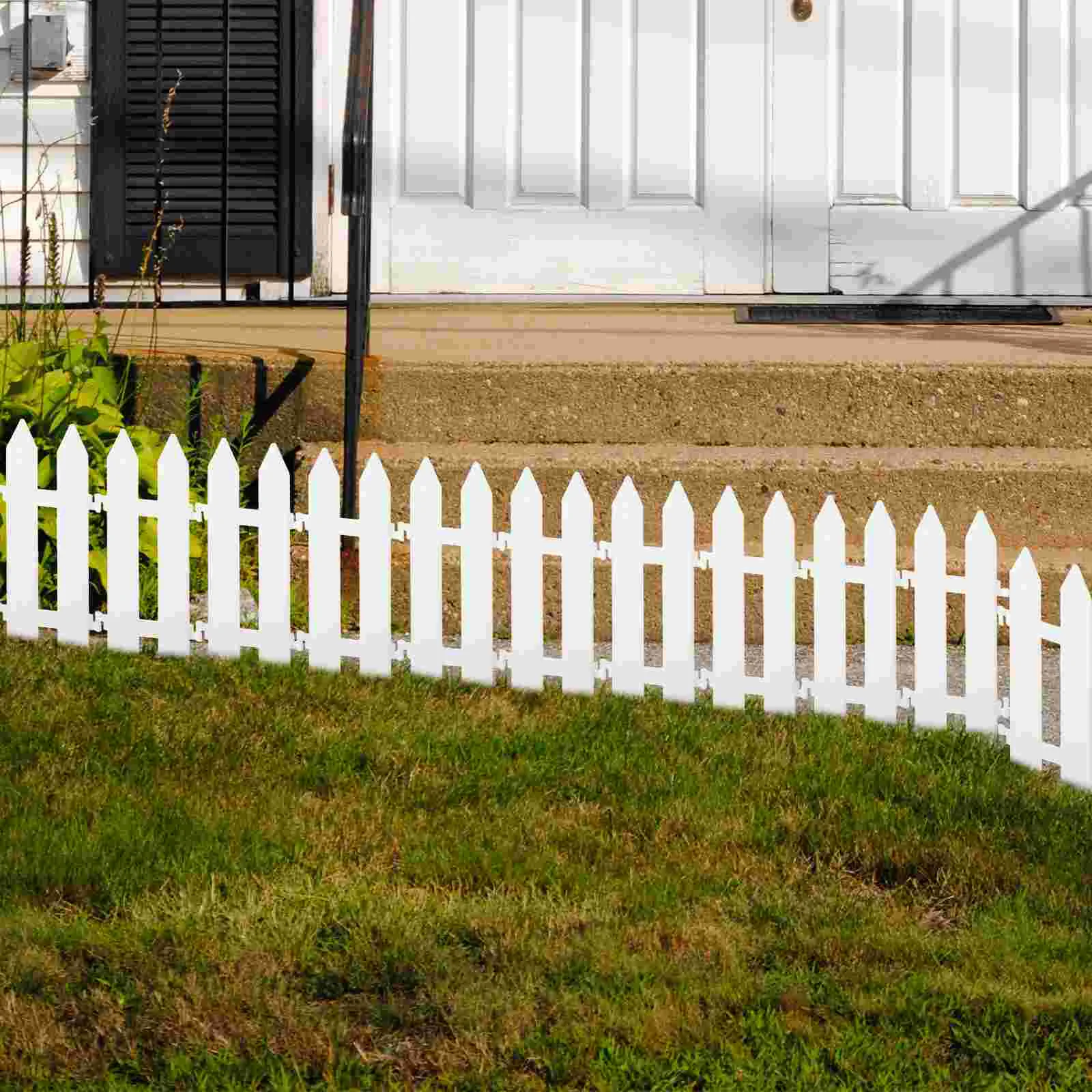 White Plastic Garden Fence Decorative Yard Trellis